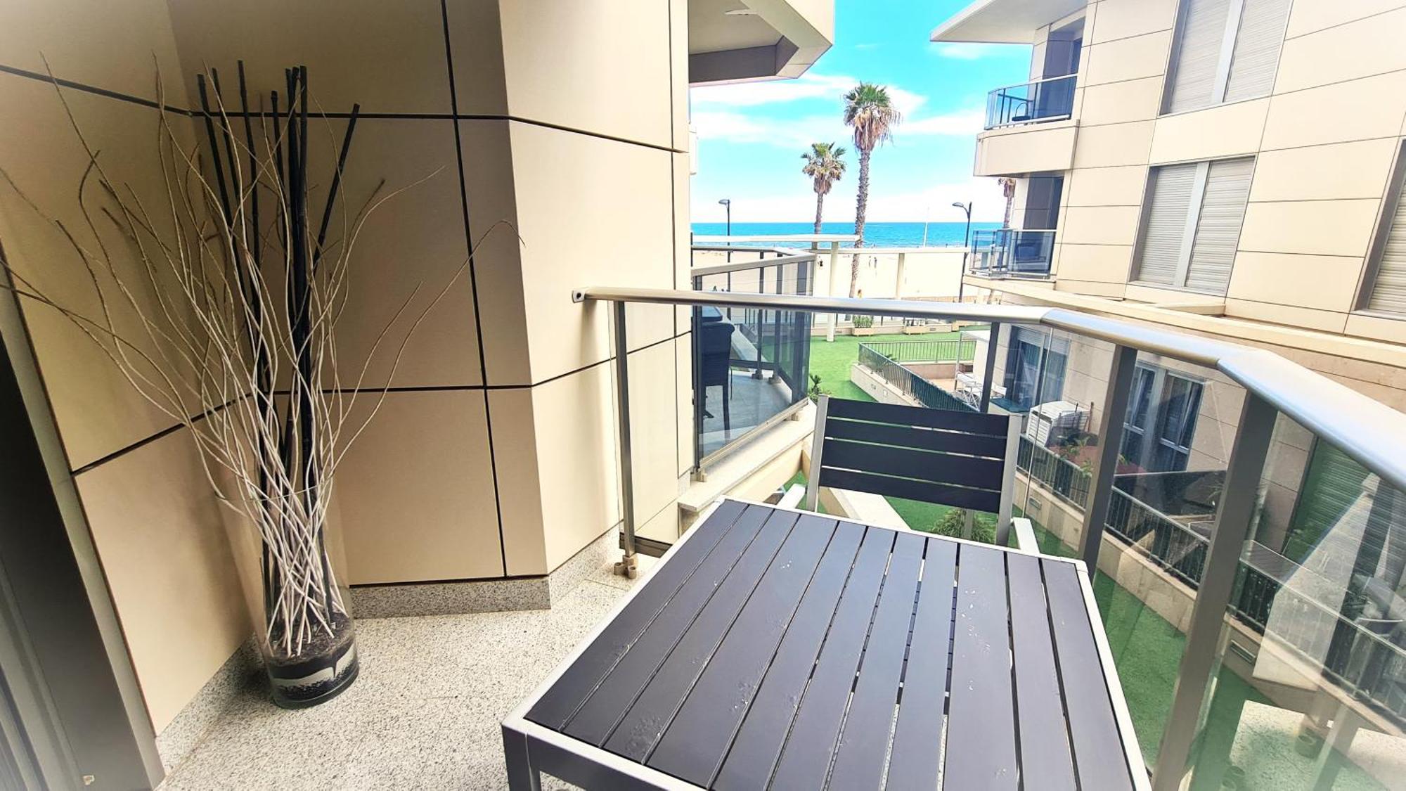 Beach Valencia Luxury A40-28 Apartment With Terrace And Sea Views Kültér fotó